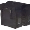 Basil Mara XL dubbele fietstas zwart 35 liter met reflectie, aangeboden door Bike by Mike.