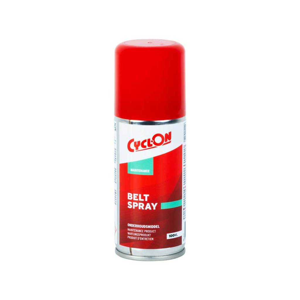 CyclOn Belt Spray 100ml voor riemaandrijving – olie voor soepel lopende riemen, water- en vuilafstotend, verkocht door Bike by Mike