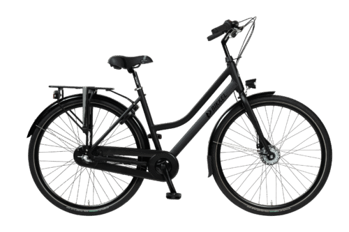 Bikkel Lima Nexus 7V D49 Matt Black dames stadsfiets met Shimano Nexus naafversnelling en naafdynamo, verkrijgbaar bij Bike by Mike.