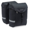 Dubbele Fietstas New Looxs Cameo Sports 28 liter zwart gemonteerd op bagagedrager