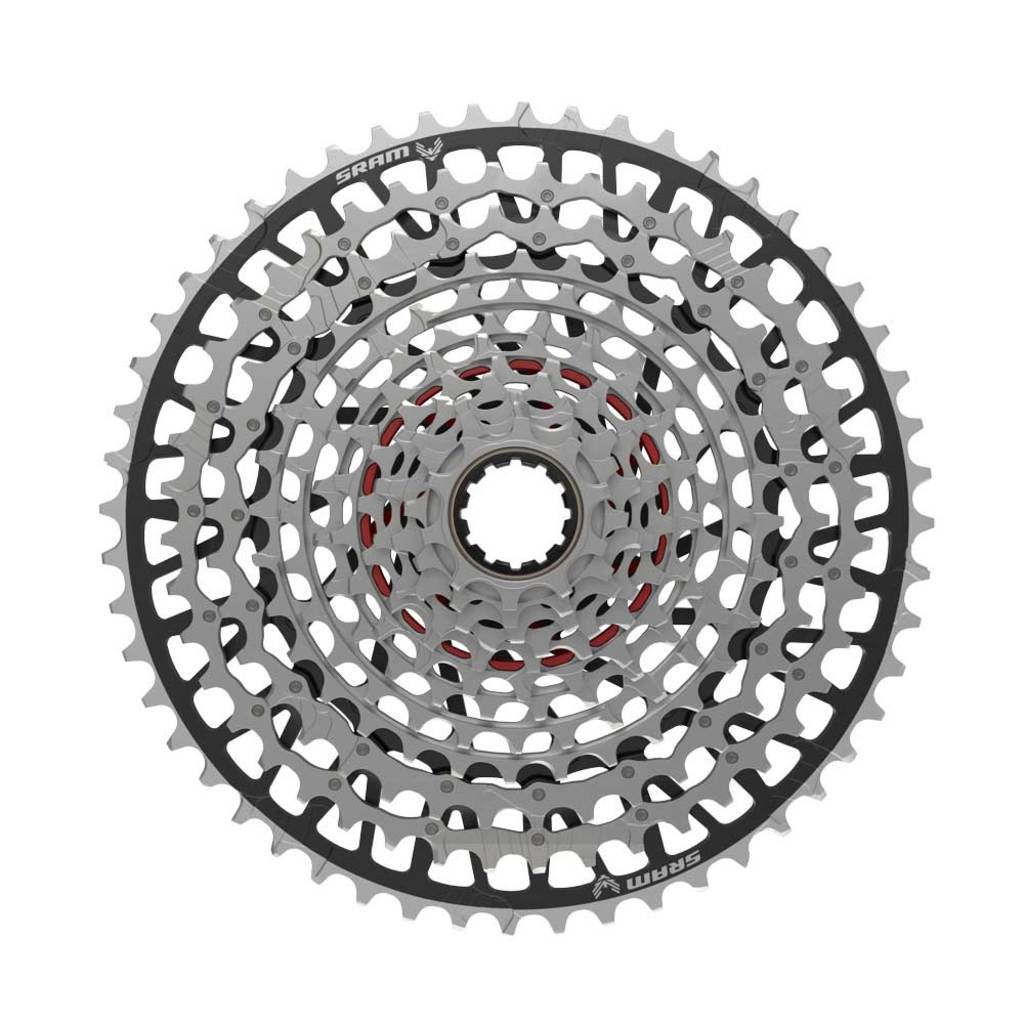 Zwarte SRAM 12V XS1297 T A1 10-52 Cassette, XD-uitvoering, geschikt voor achterwiel, bij Bike by Mike