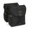 Dubbele fietstas New Looxs Vigo Double MIK 40L Black Green waterafstotend met MIK bevestiging op bagagedrager bij Bike by Mike